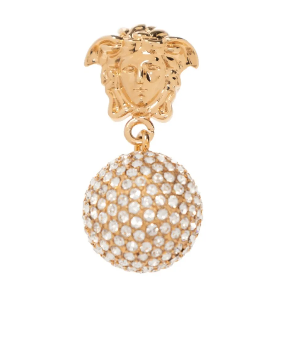 Medusa Crystal Drop-Pendant Earrings