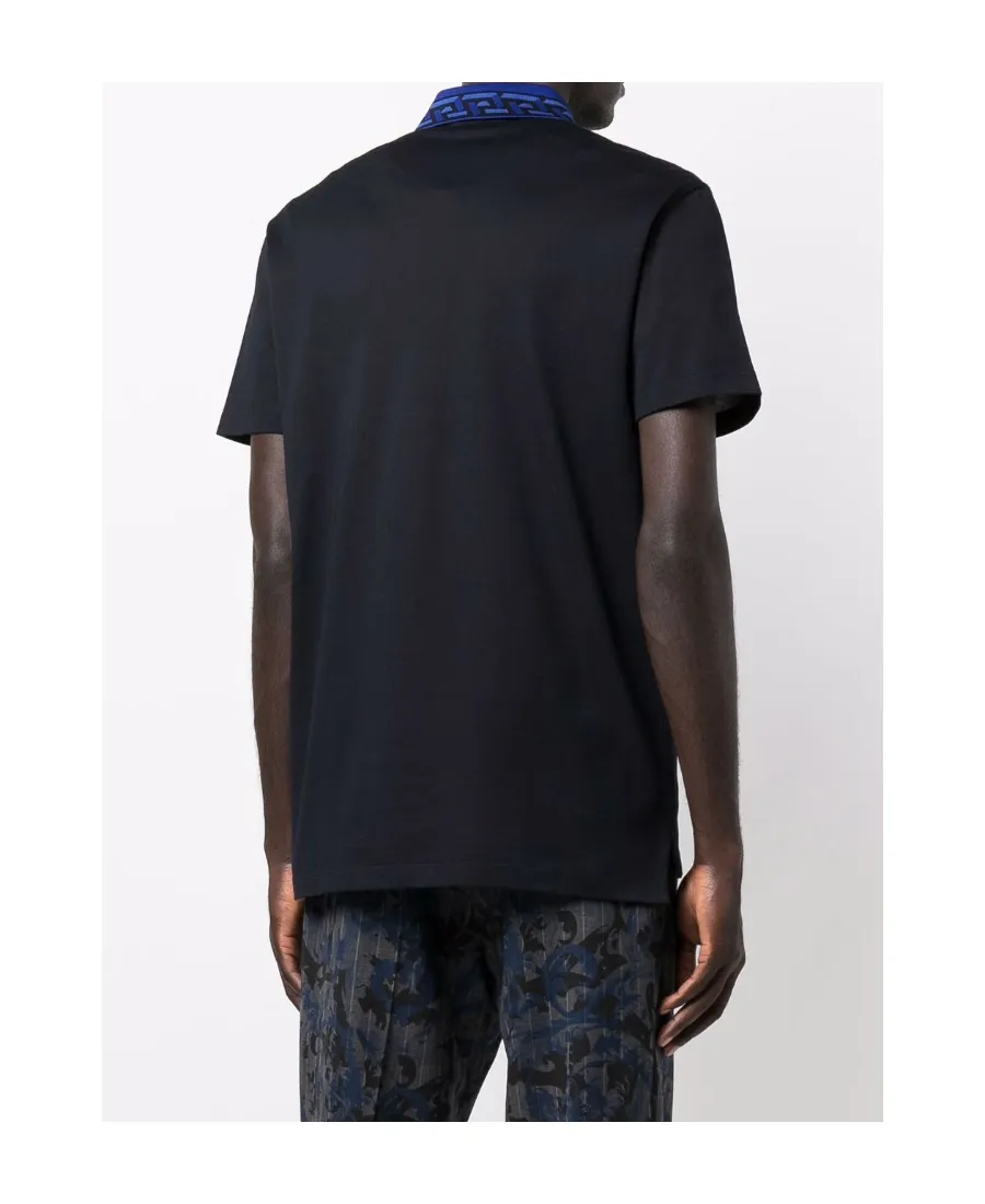 Intarsia Logo Short-Sleeved Polo Shirt
