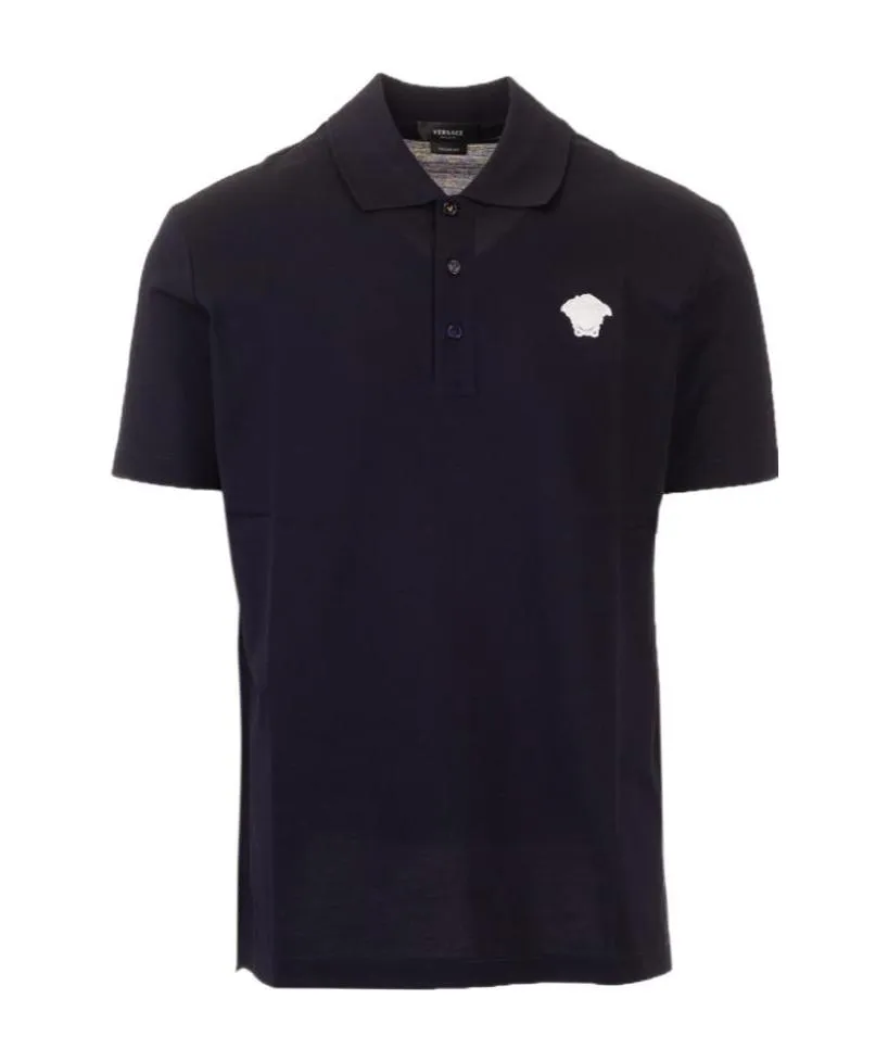 Medusa Embroidered Polo Shirt