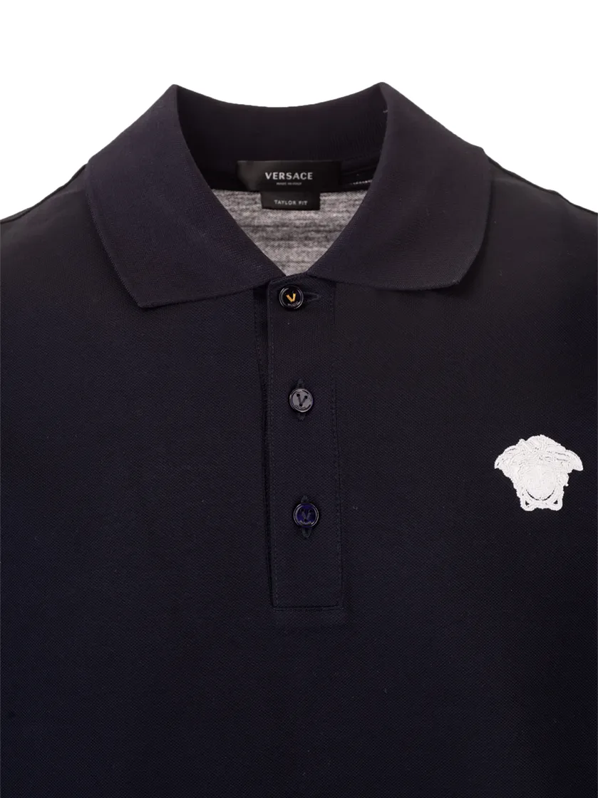 Medusa Embroidered Polo Shirt