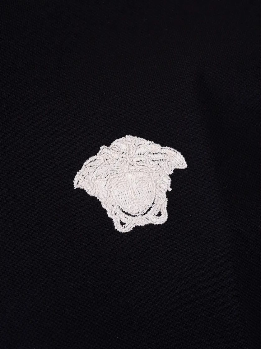Medusa Embroidered Polo Shirt