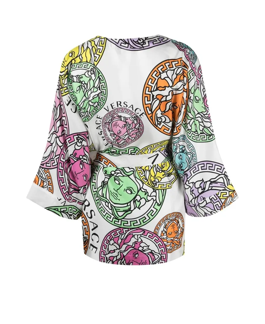Medusa Head Silk Robe
