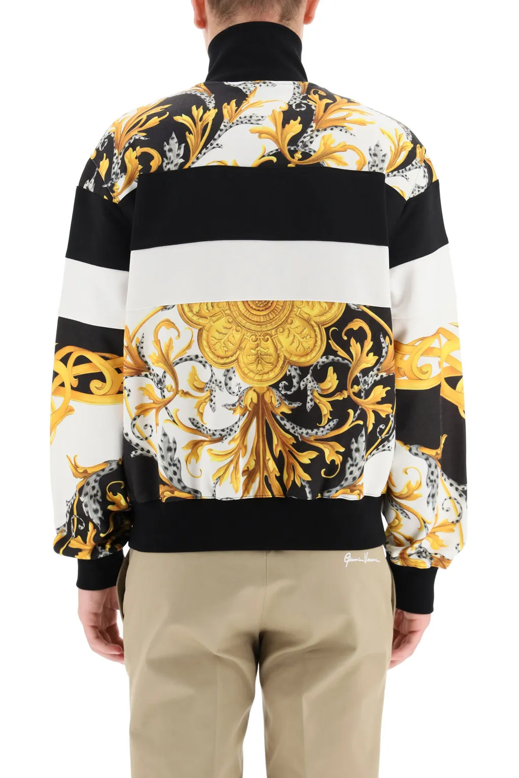 Iconic Print Zip-Up Logo Jacket