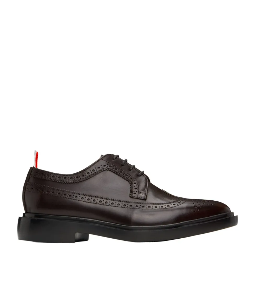 Brogue-Detail Lace-Up Derby Shoes