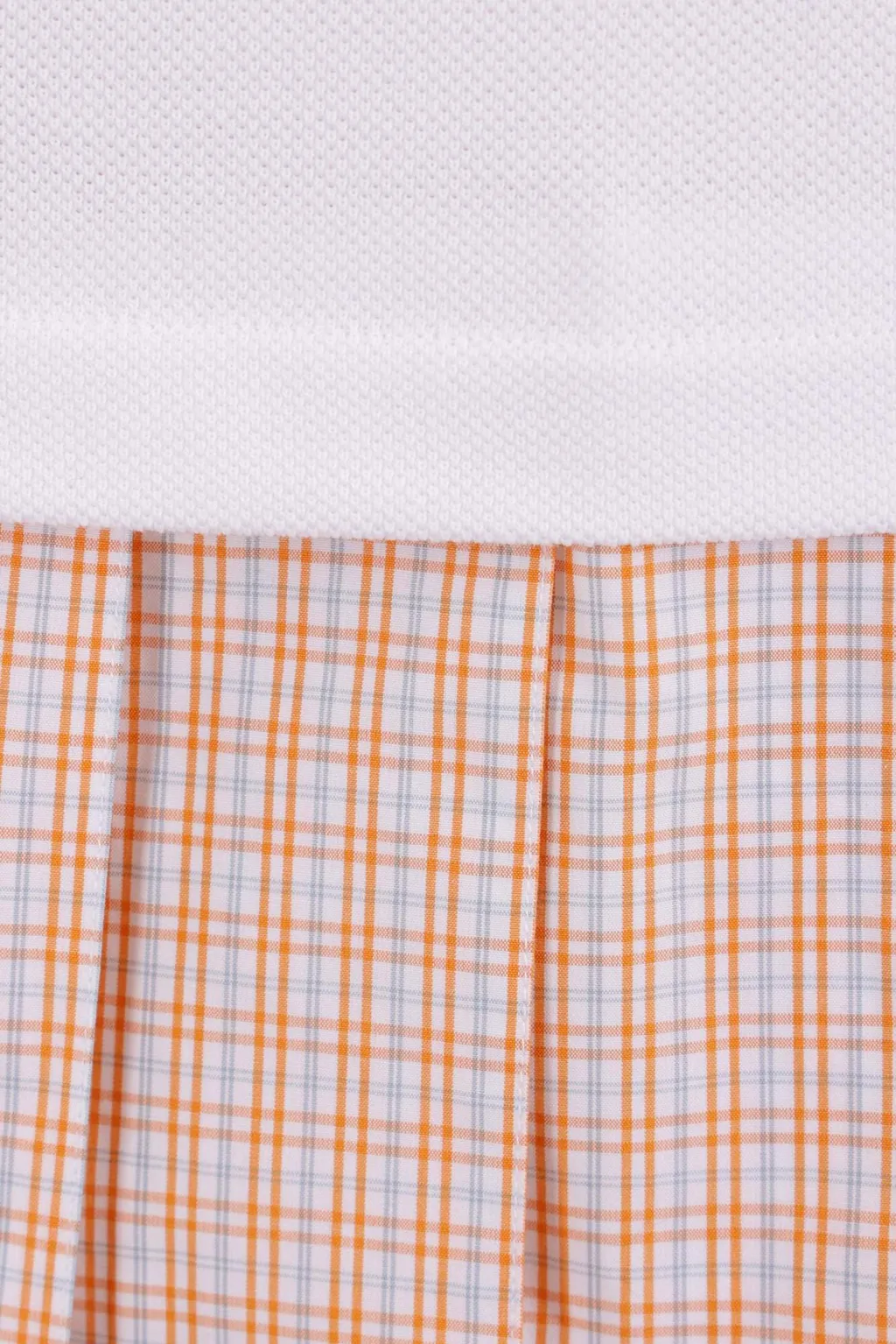 Pleated-Panel Sleeveless Polo Dress