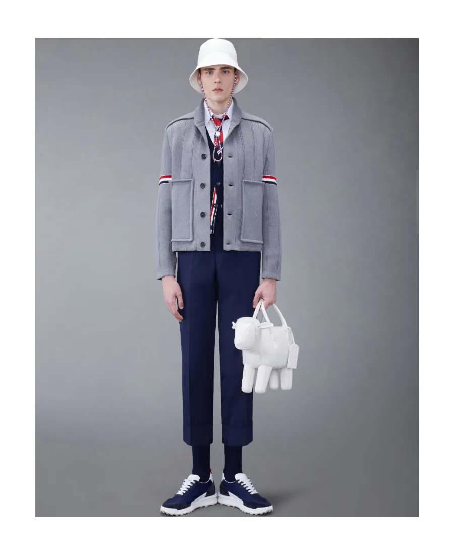 Fine-Ribbed Shirt Jacket