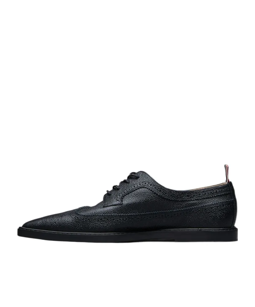 Pointed-Toe Leather Brogues