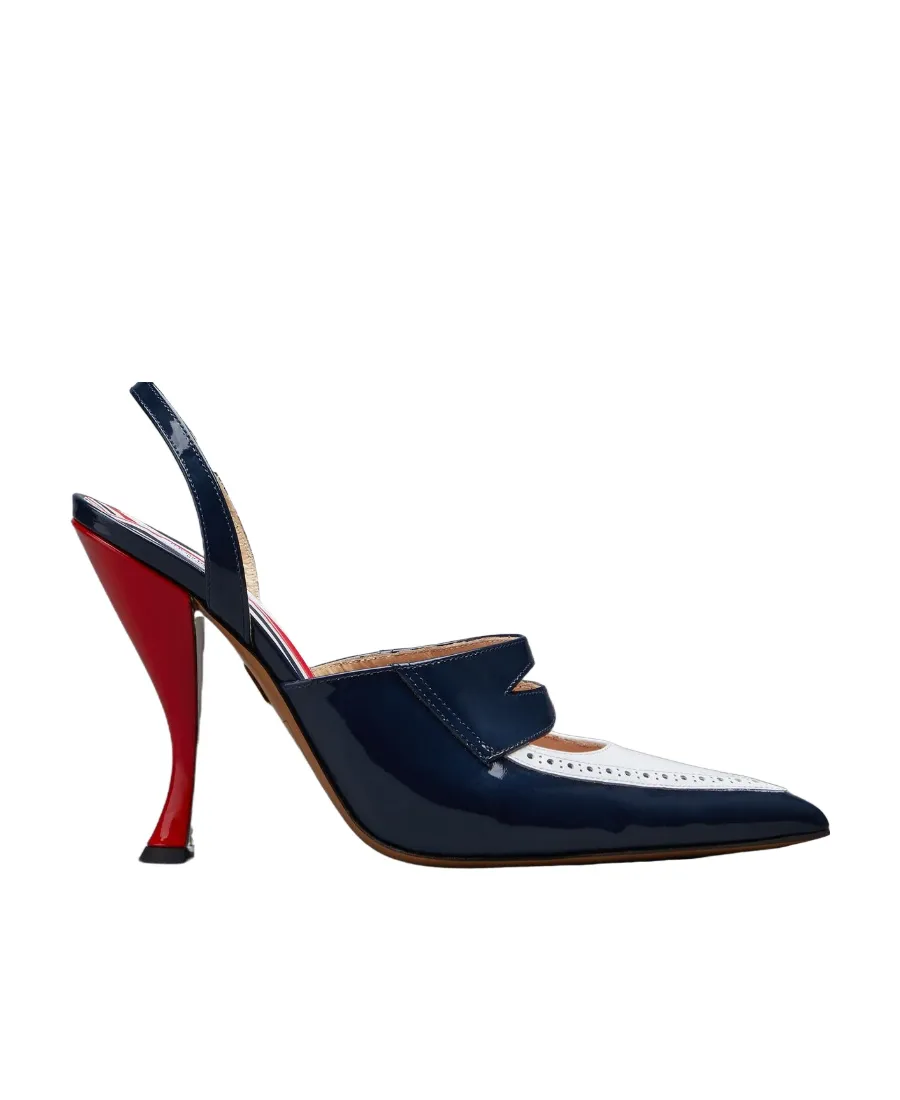 Curved-Heel 120Mm Leather Pumps