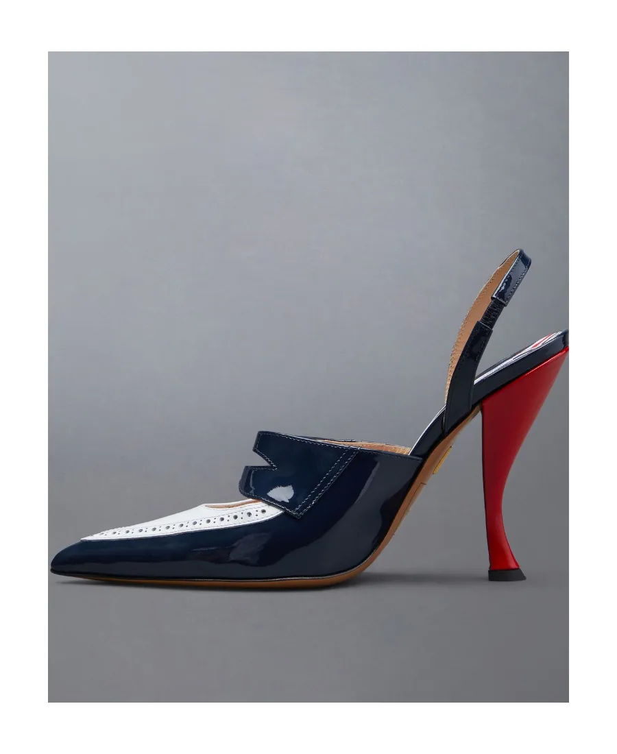 Curved-Heel 120Mm Leather Pumps