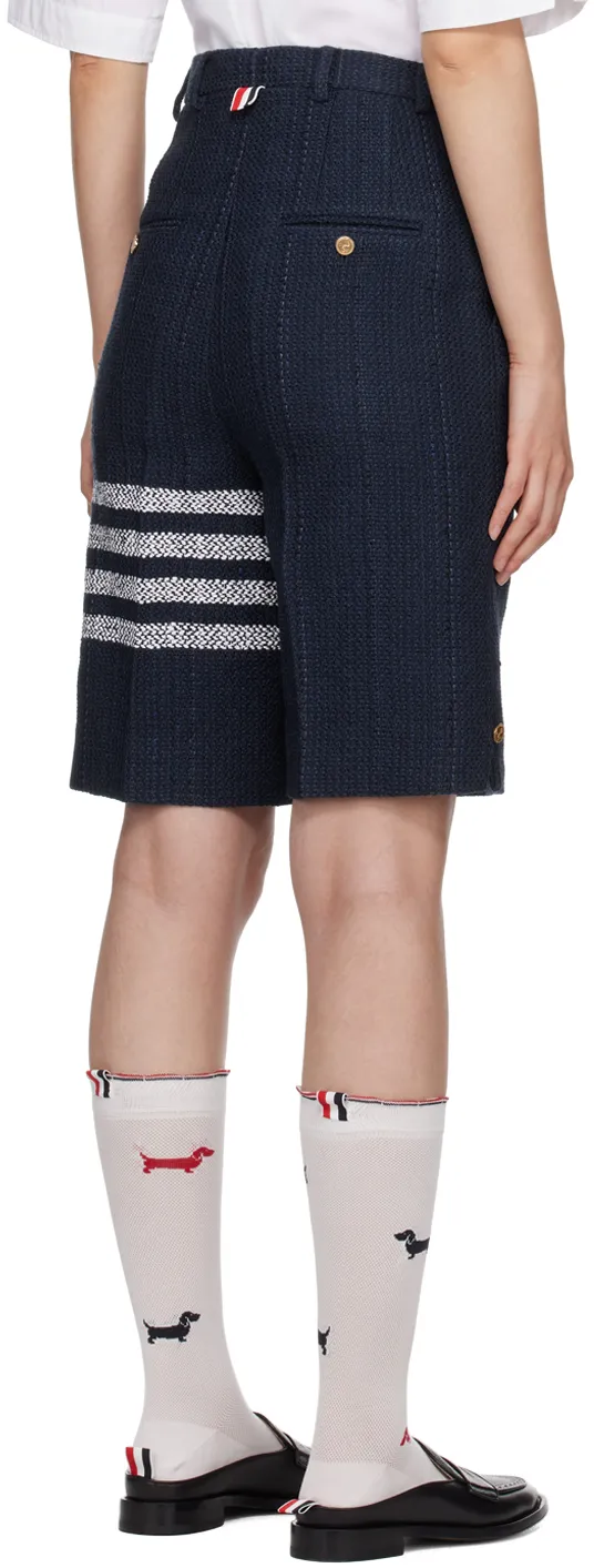 4-Bar Stripe High-Waisted Shorts