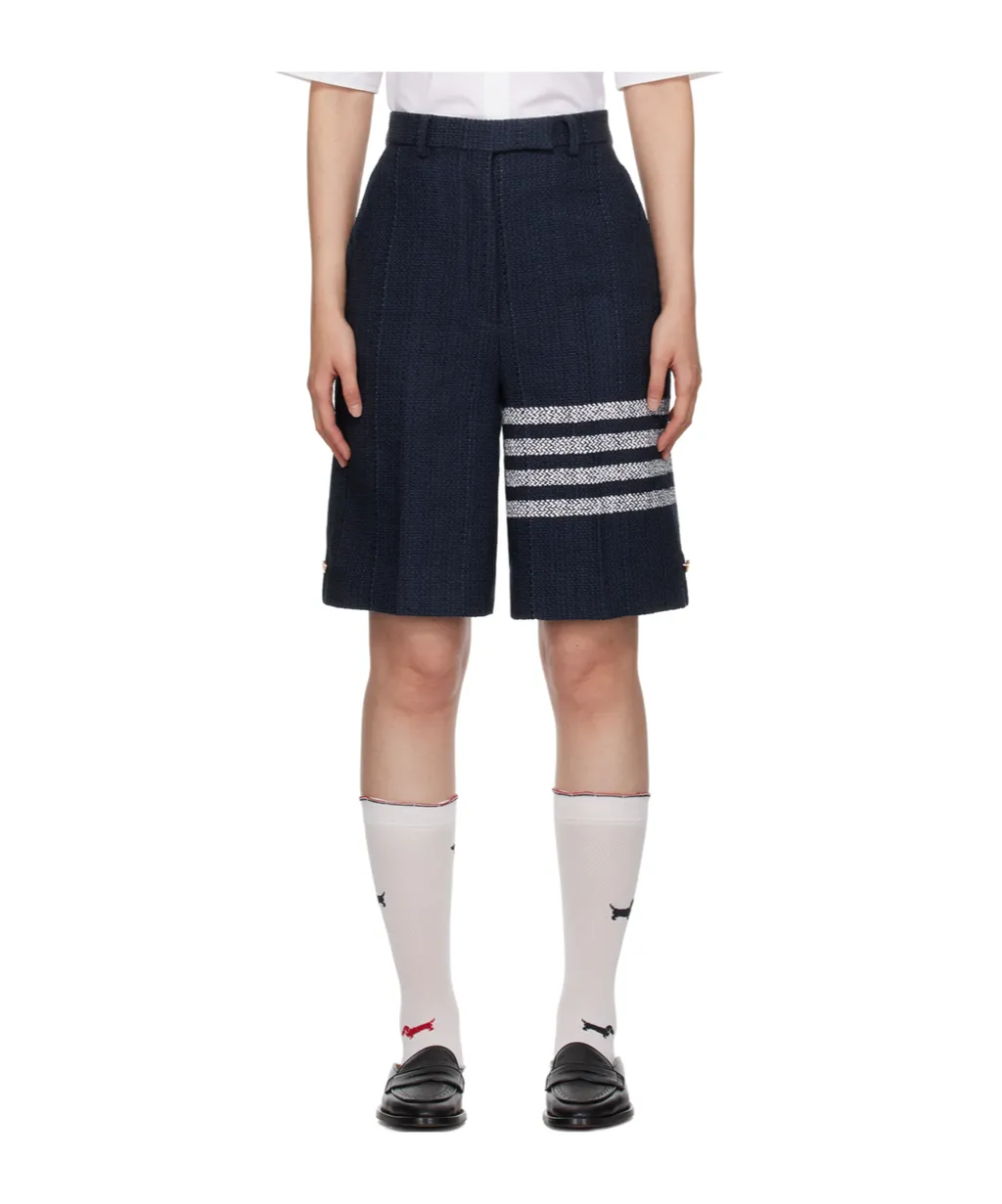 4-Bar Stripe High-Waisted Shorts