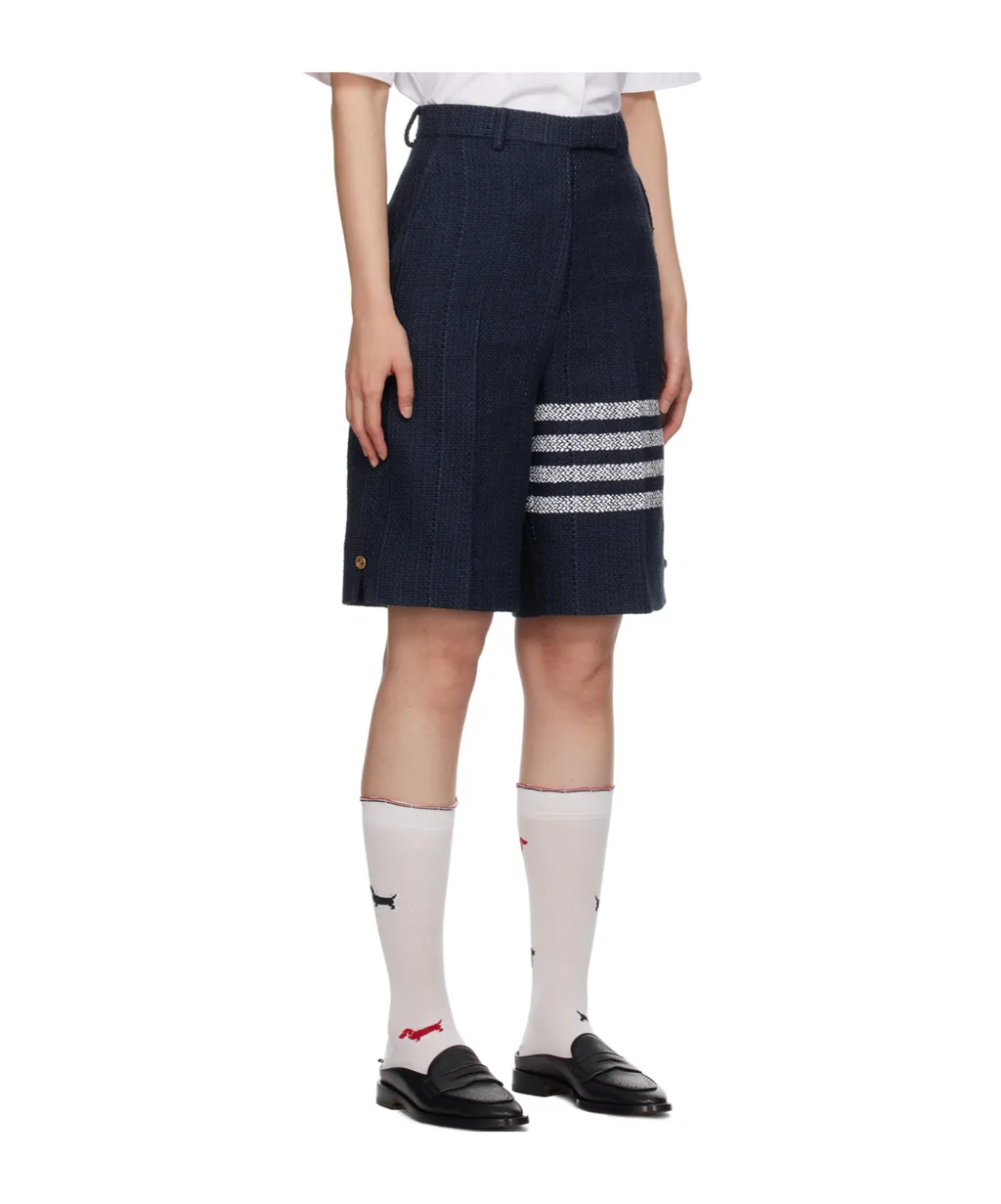 4-Bar Stripe High-Waisted Shorts