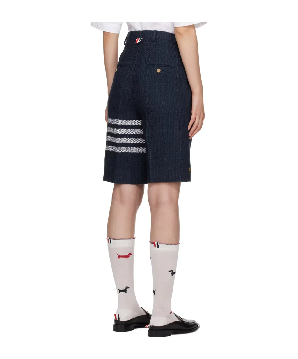 4-Bar Stripe High-Waisted Shorts