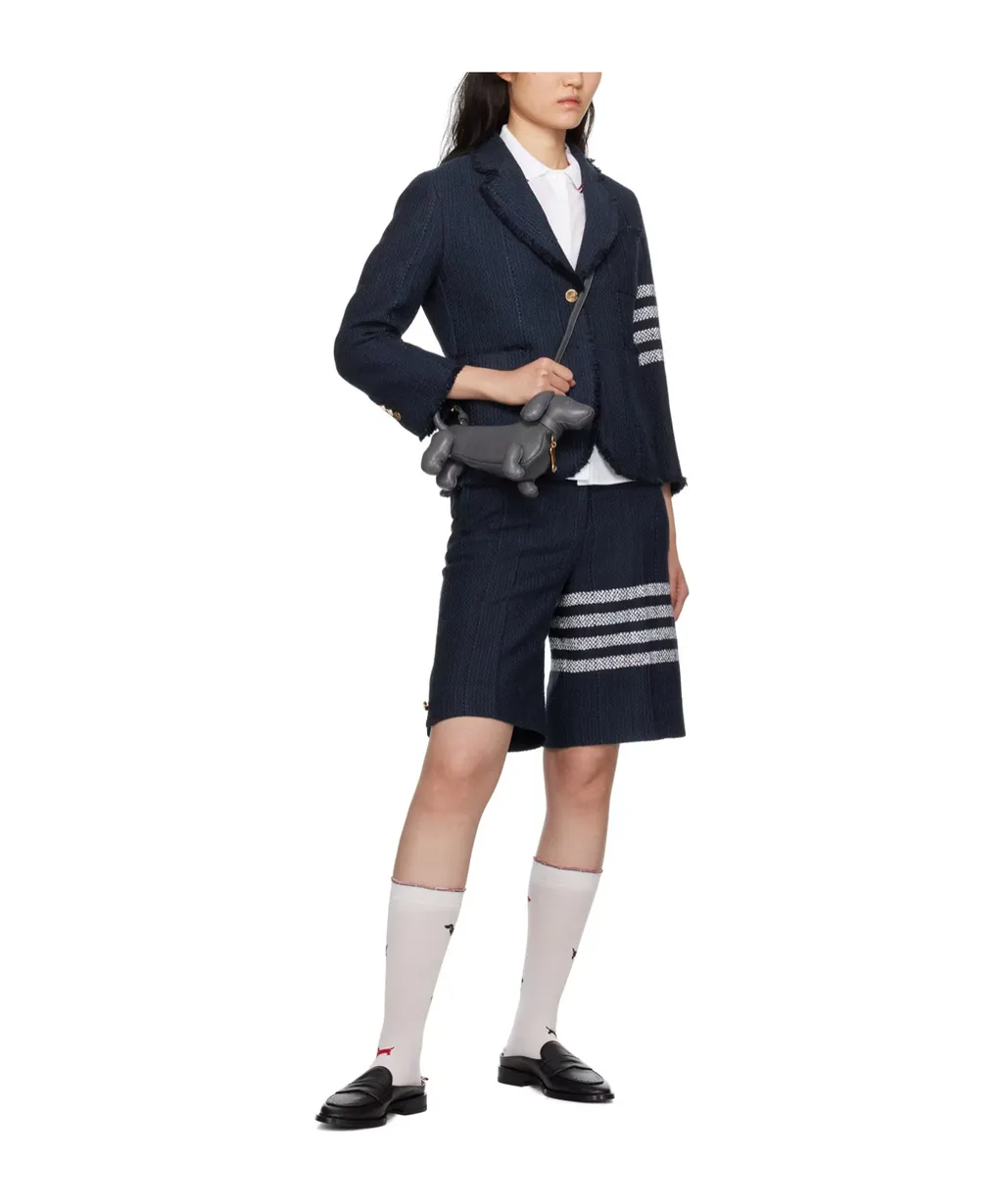 4-Bar Stripe High-Waisted Shorts