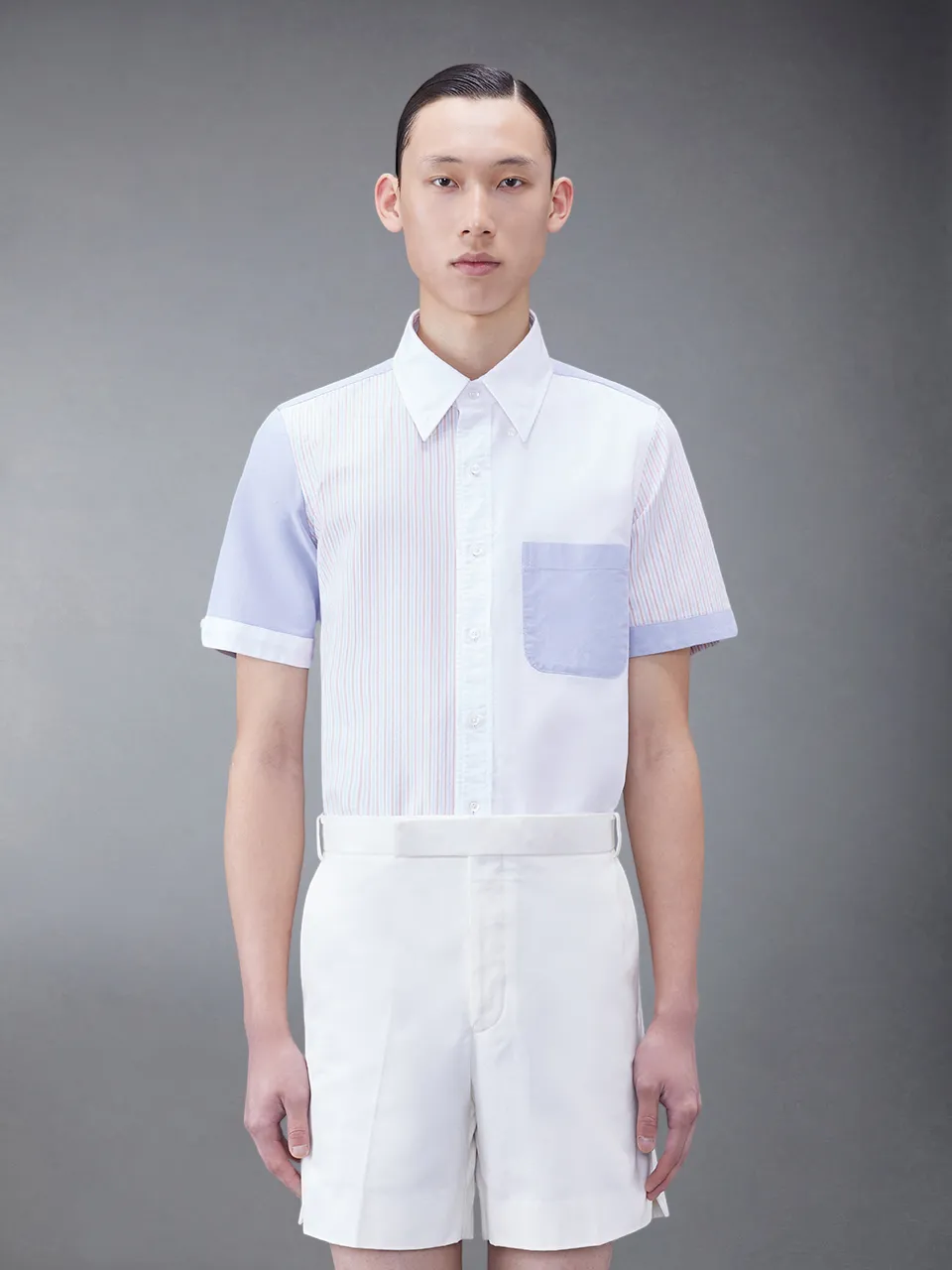 Panelled Short-Sleeve Shirt