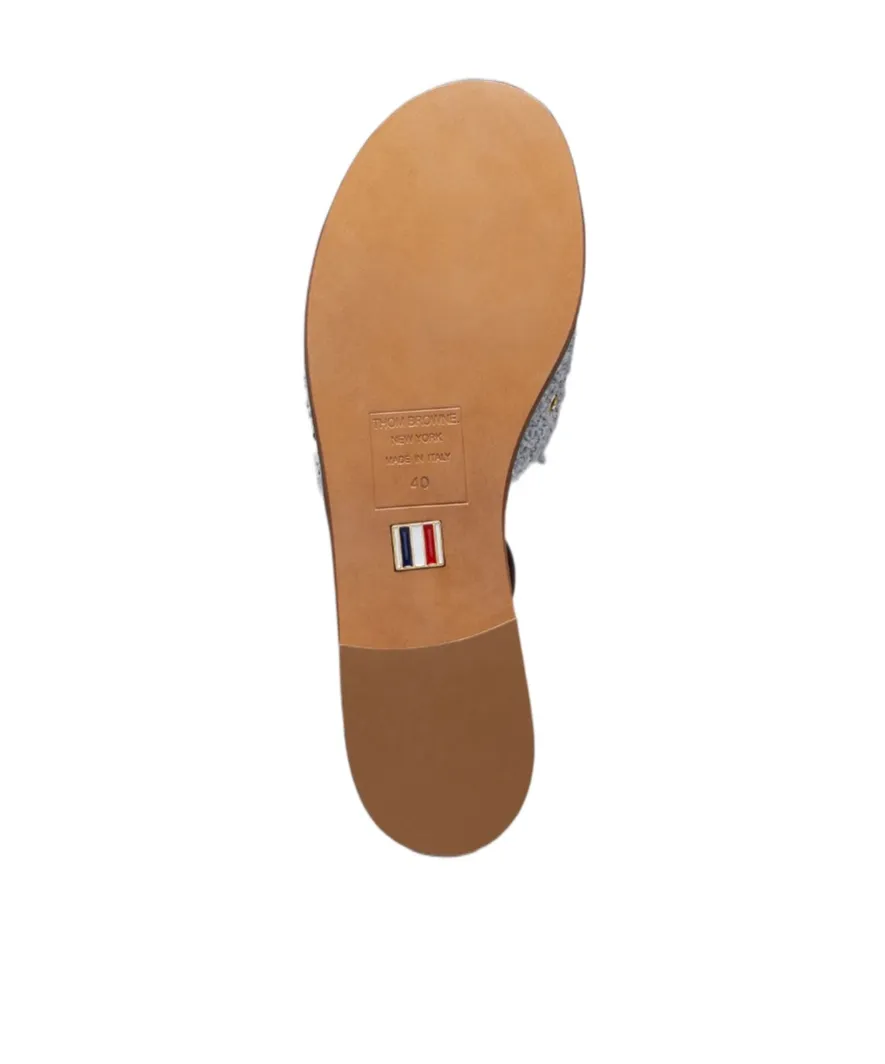 Tweed Slip-On Sandals