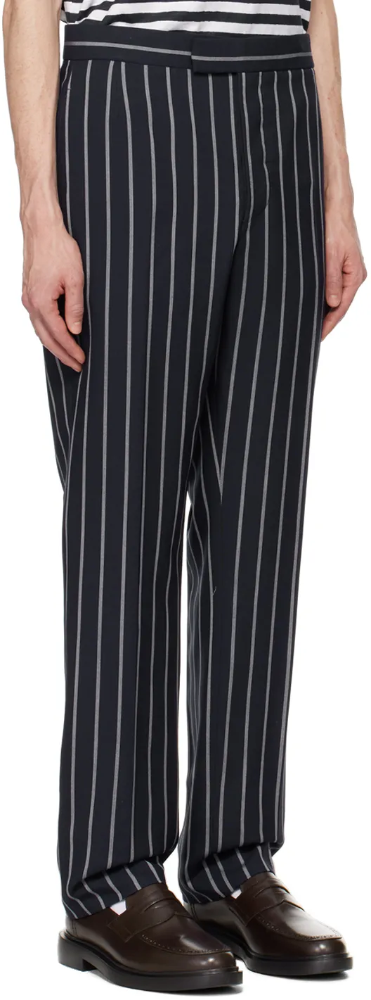 Striped Straight Leg Trousers
