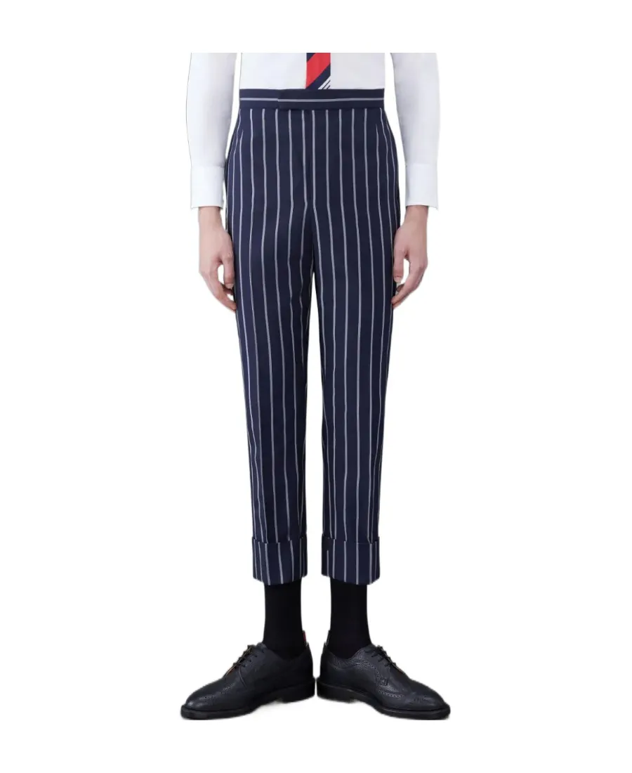 Striped Straight Leg Trousers