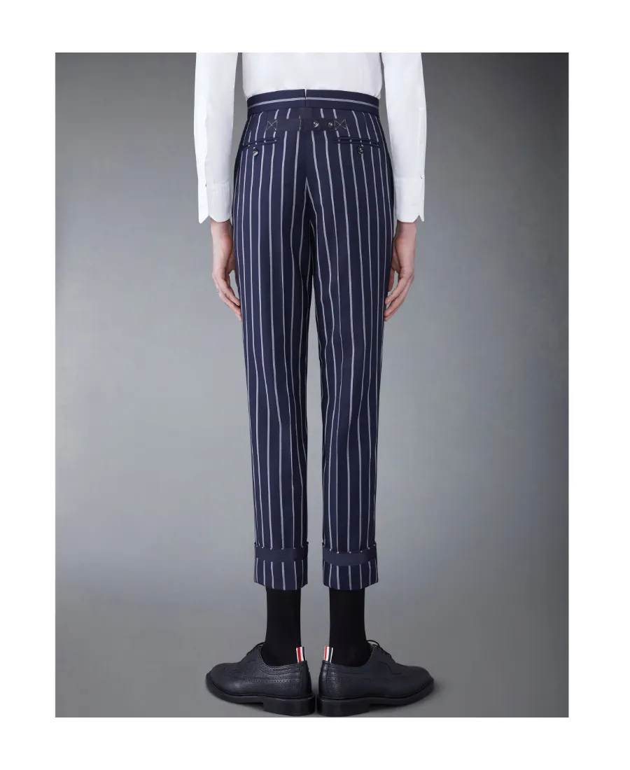 Striped Straight Leg Trousers