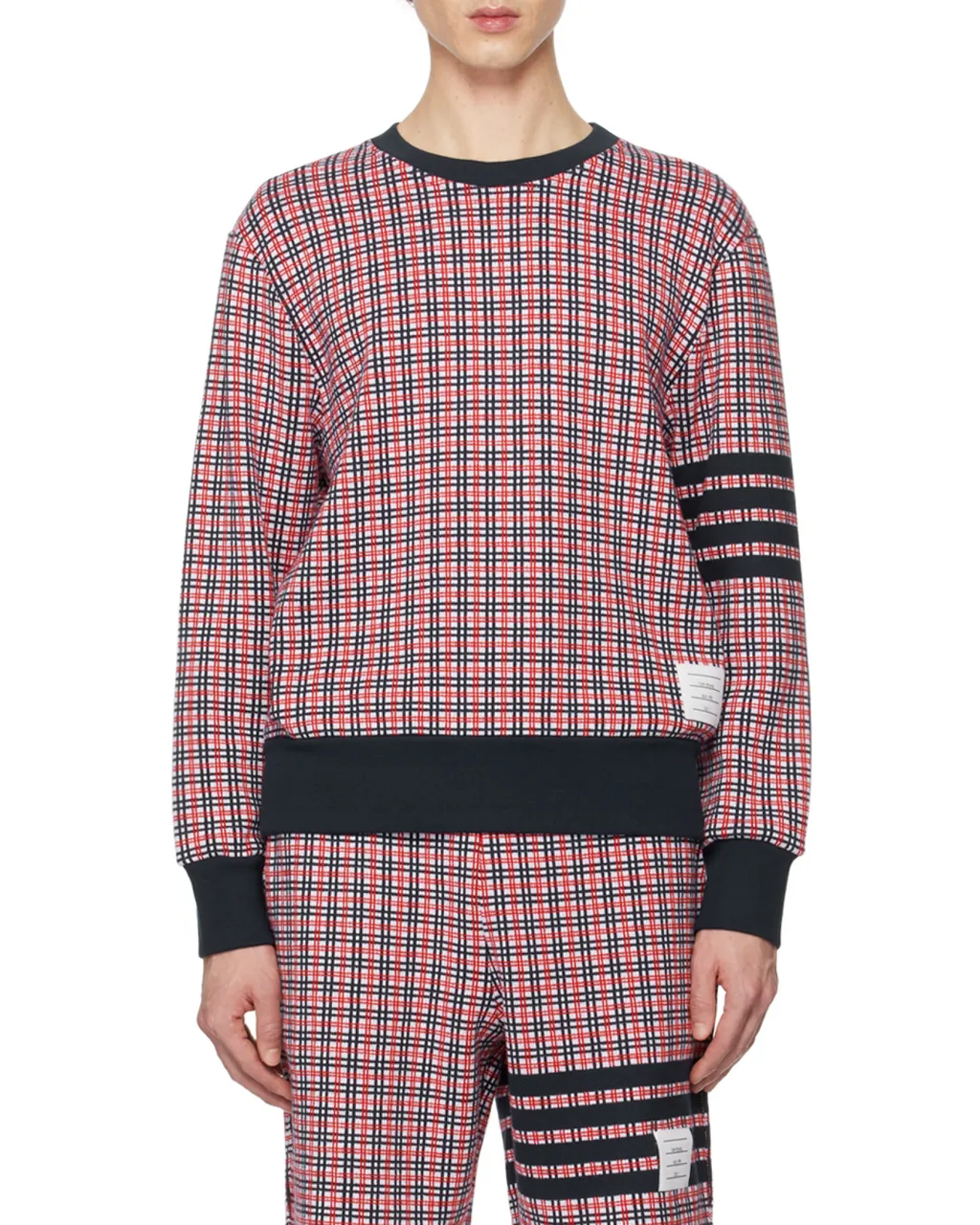 Check Jacquard 4-Bar Sweatshirt
