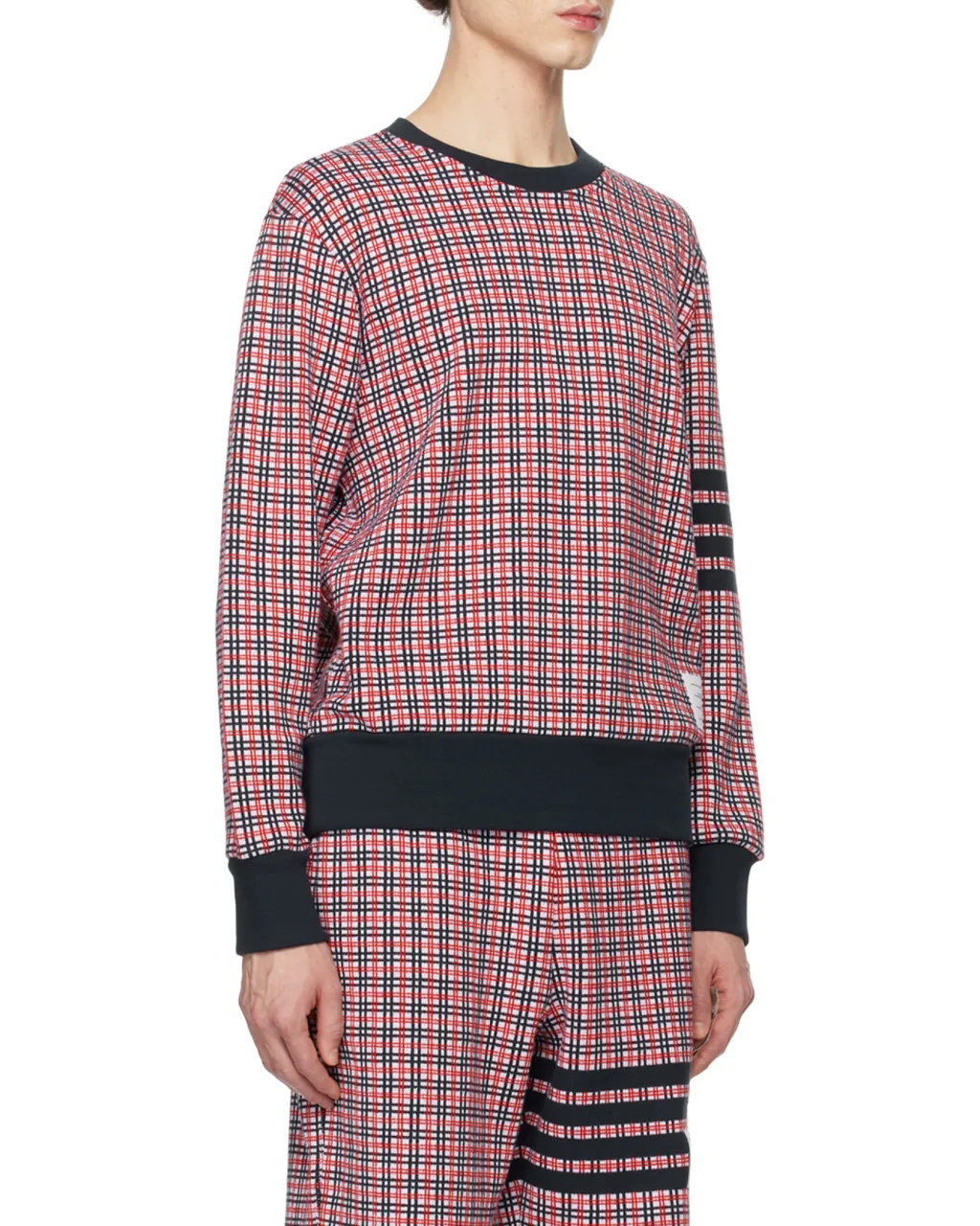 Check Jacquard 4-Bar Sweatshirt