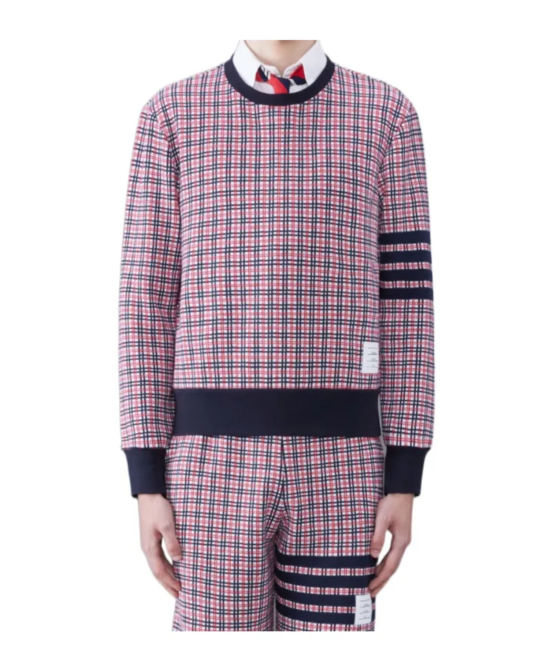 Check Jacquard 4-Bar Sweatshirt