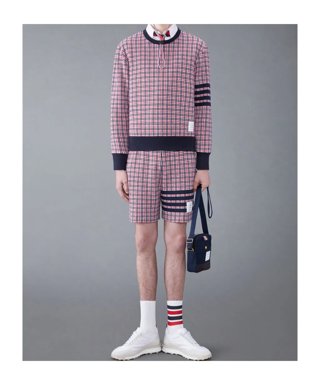Check Jacquard 4-Bar Sweatshirt