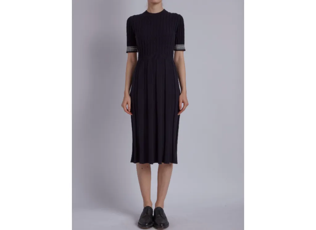 Cable-Knit Cotton Midi Dress