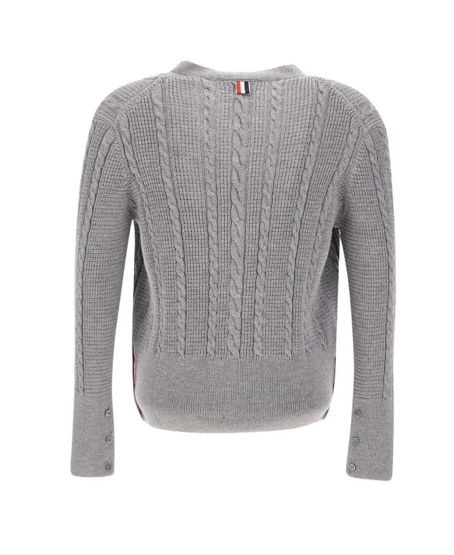 V-Neck Buttoned Knitted Cardigan