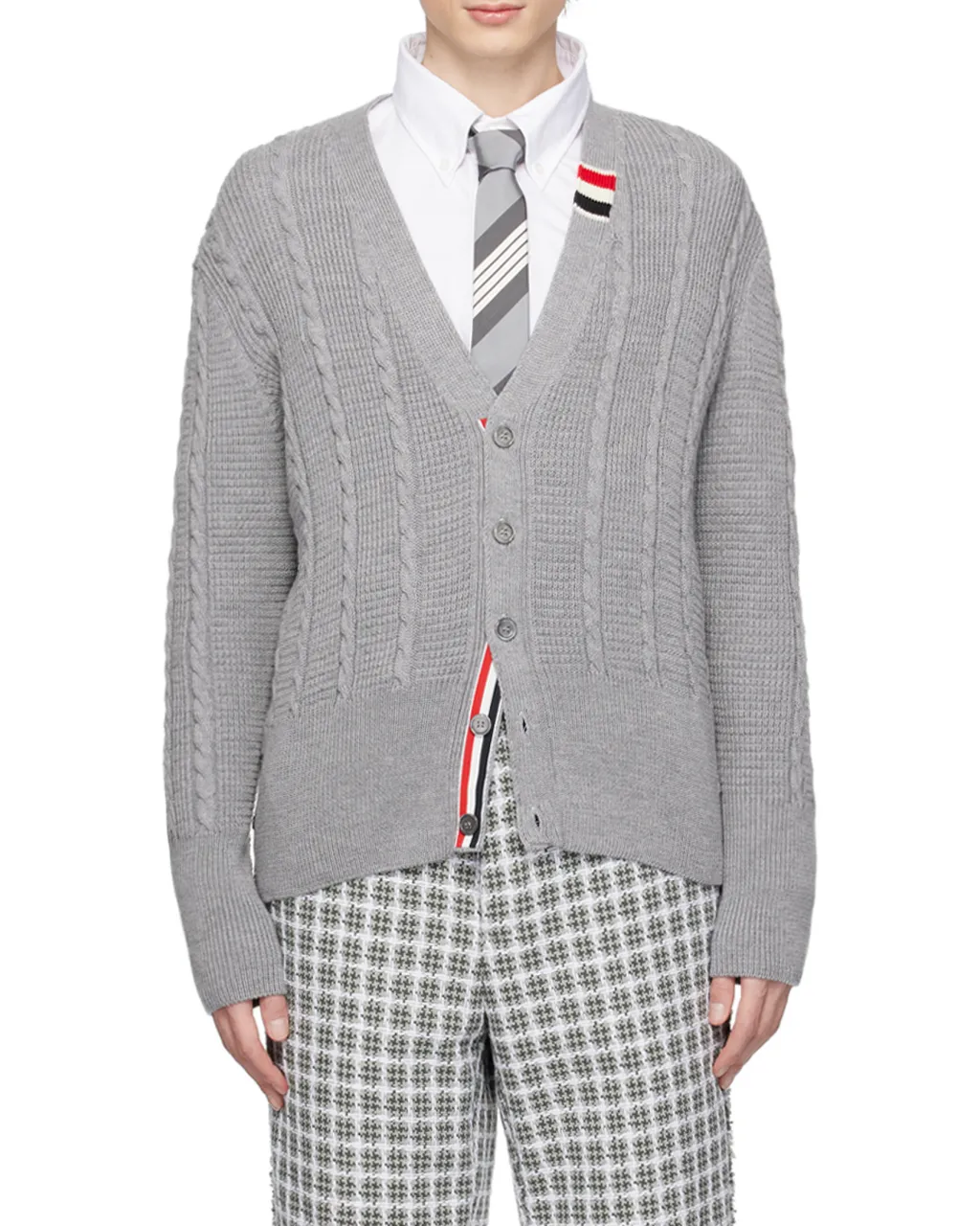 V-Neck Buttoned Knitted Cardigan
