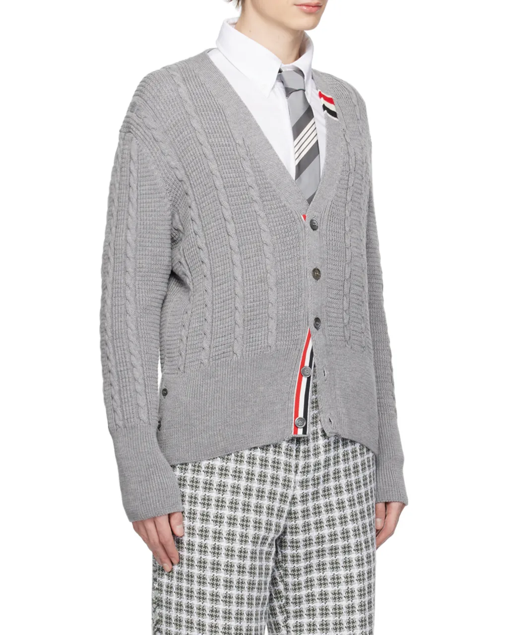 V-Neck Buttoned Knitted Cardigan