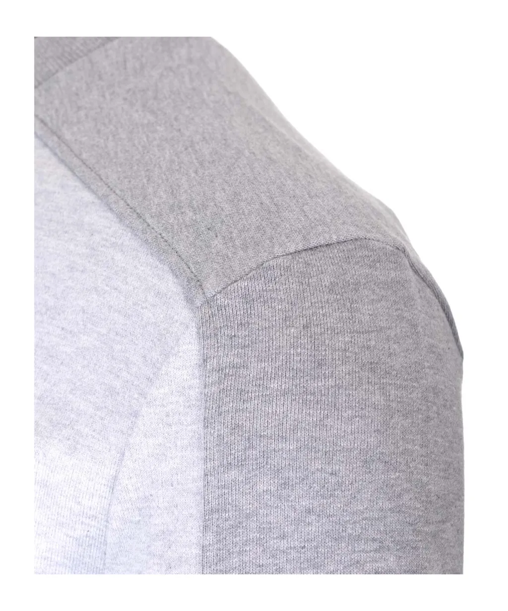 4-Bar Striped Crewneck Sweatshirt