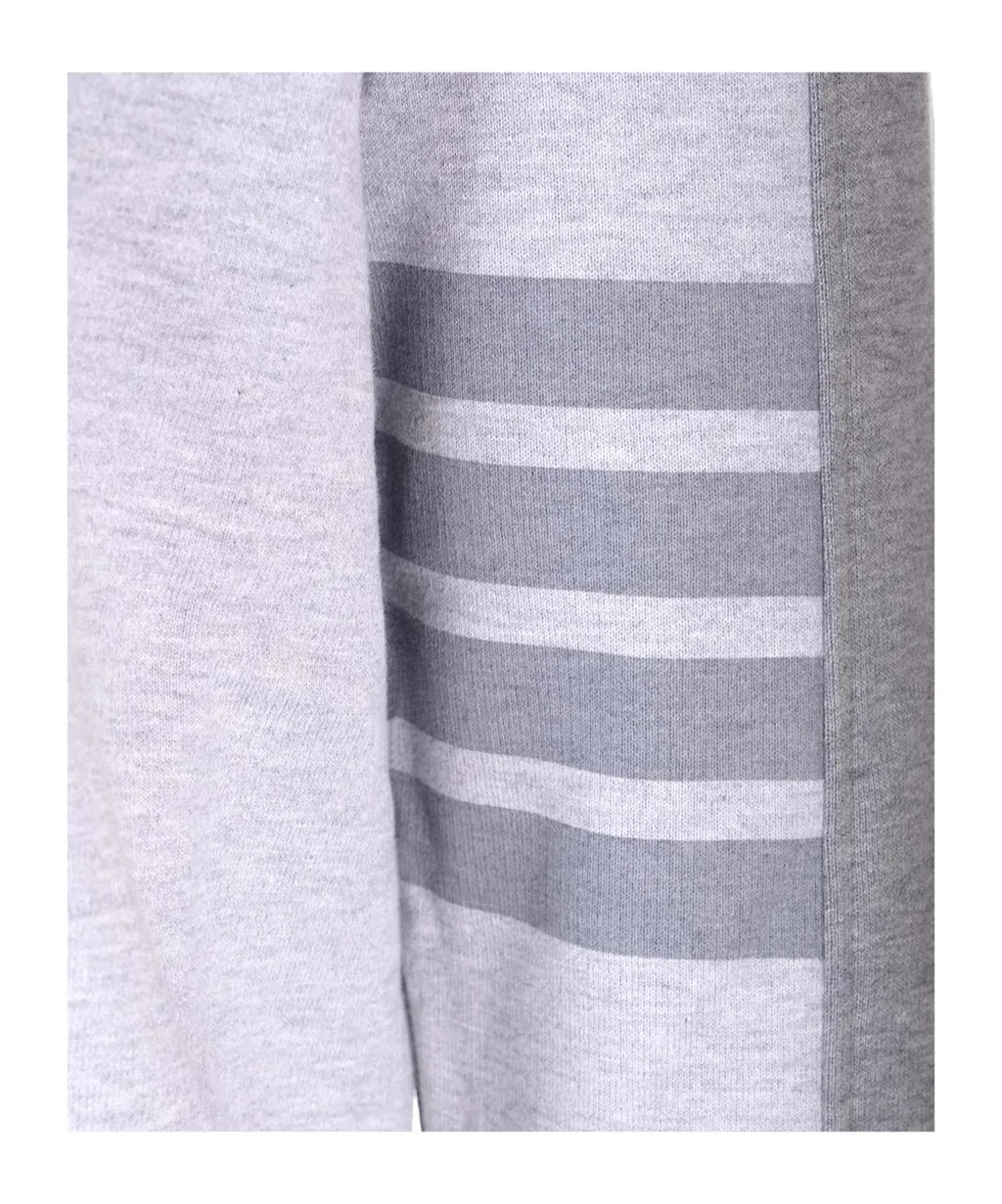 4-Bar Striped Crewneck Sweatshirt