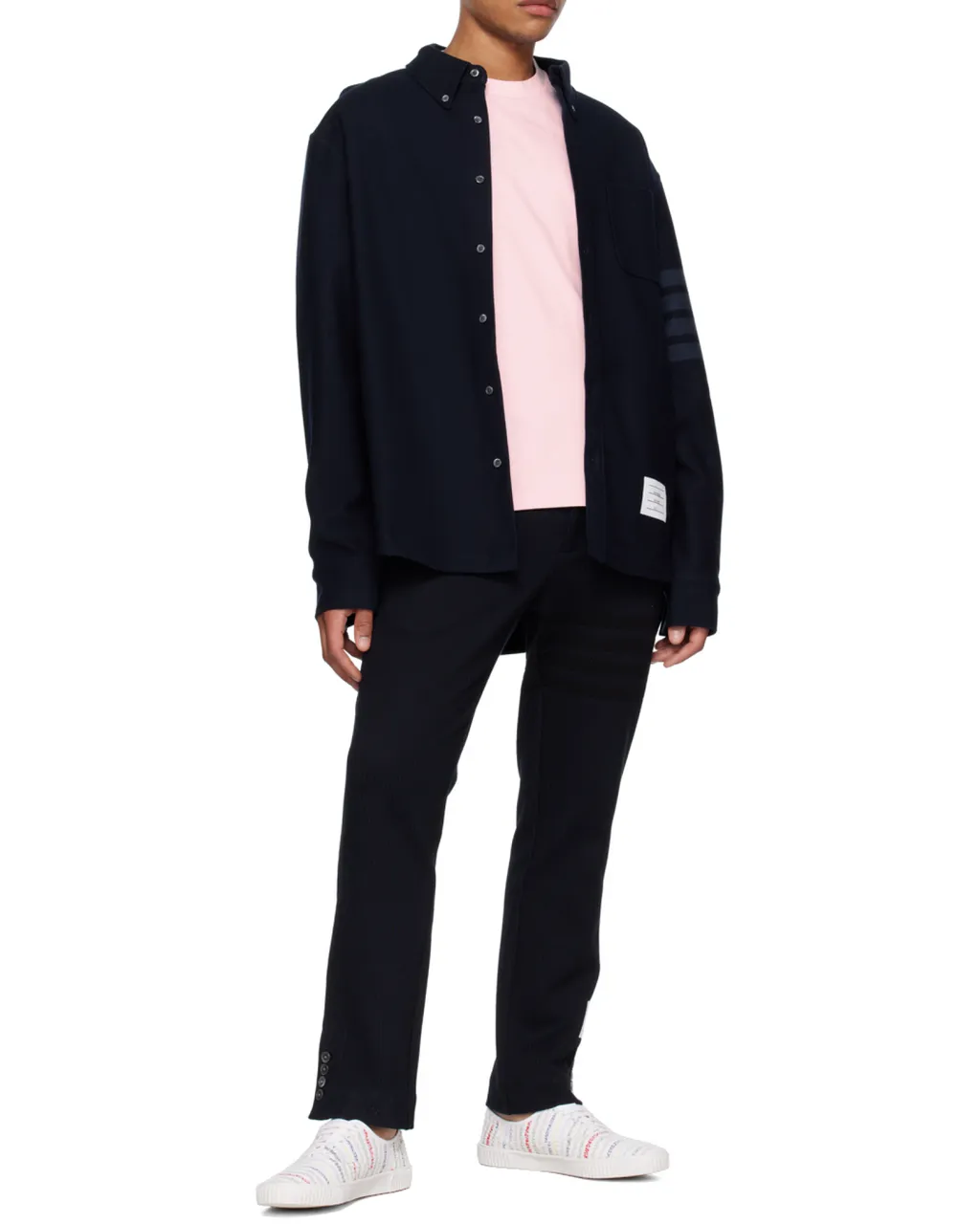 Cropped Pinstripe Trousers