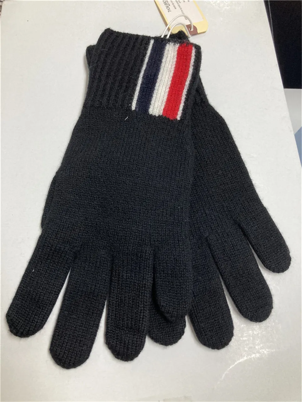 Rwb-Stripe Merino Wool Gloves