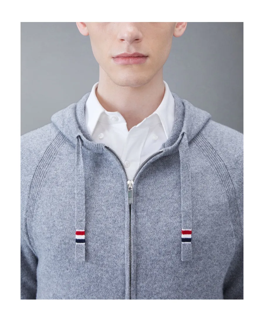 Cashmere Knitted Zip-Up Hoodie