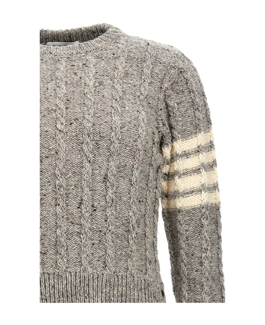 4-Bar Crewneck Knitted Jumper