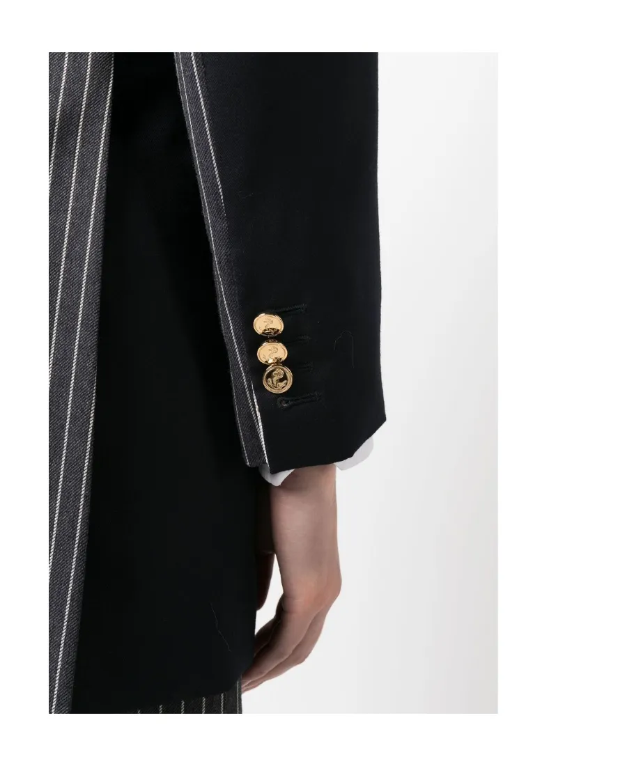 Patchwork Button-Up Blazer