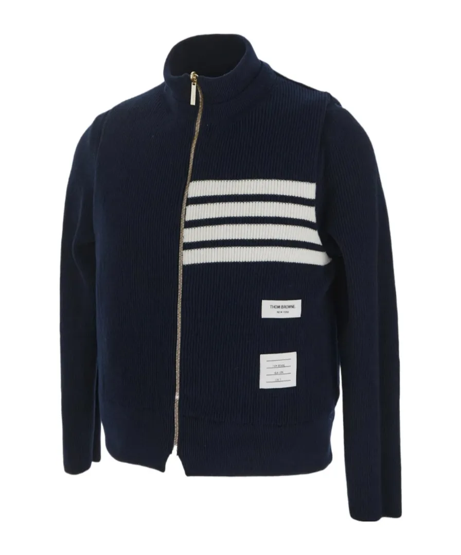 Padded Press-Stud Ribbed Jacket