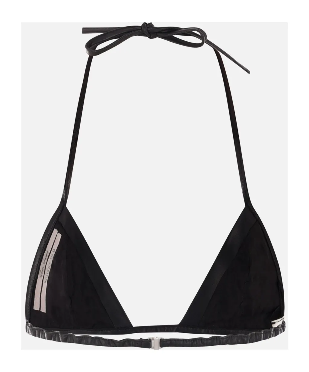 Halterneck Leather Top