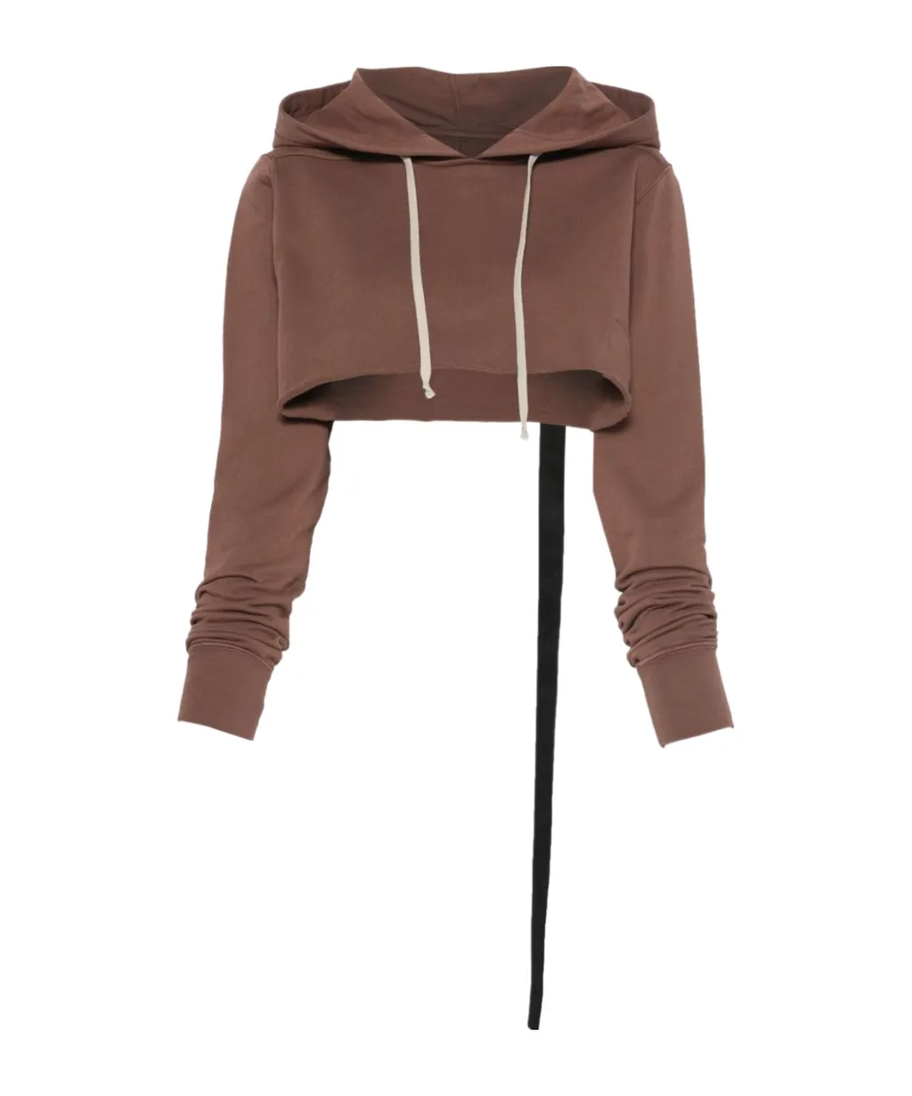 Drawstring Cropped Hoodie