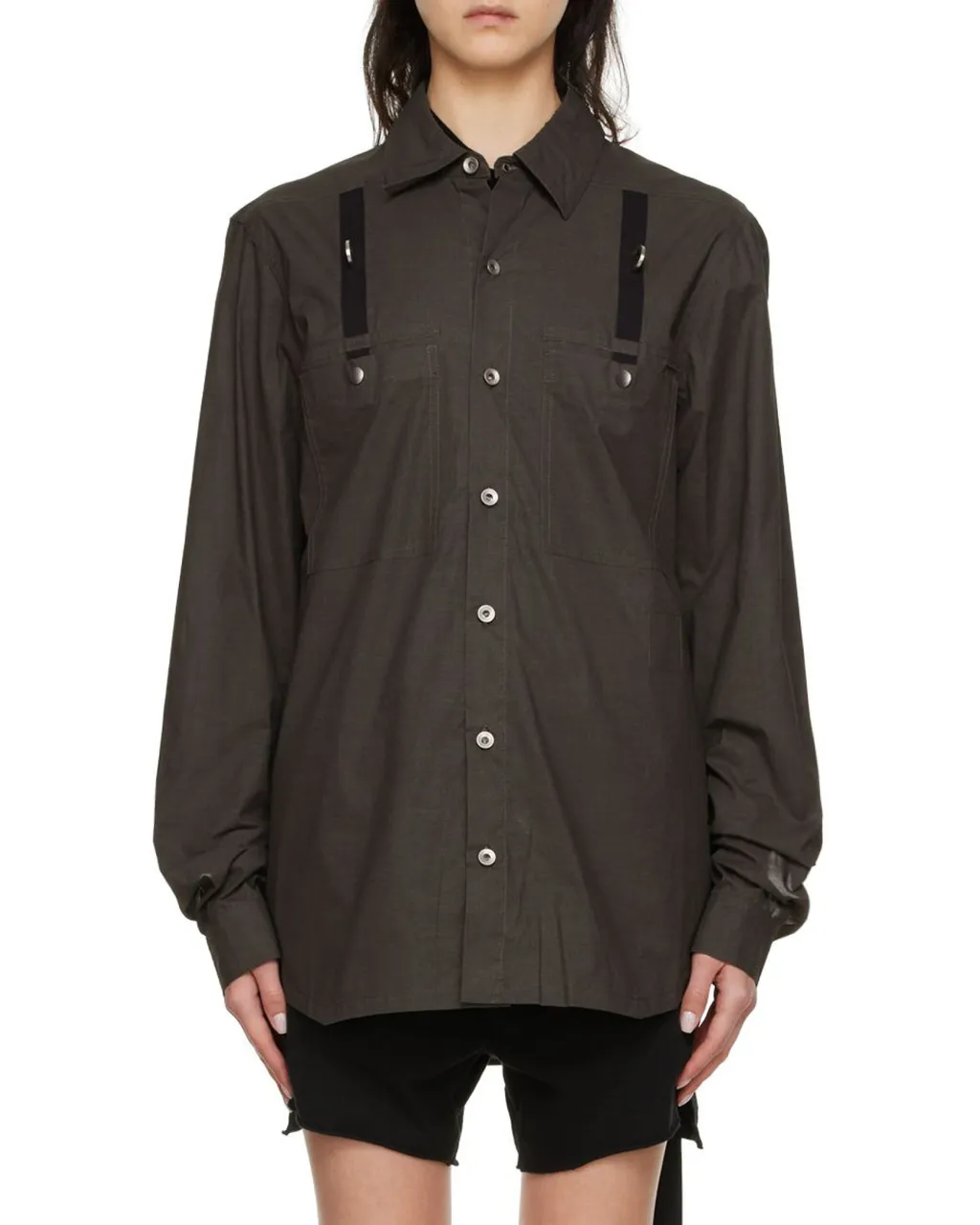 Tassel-Detail Button-Down Shirt