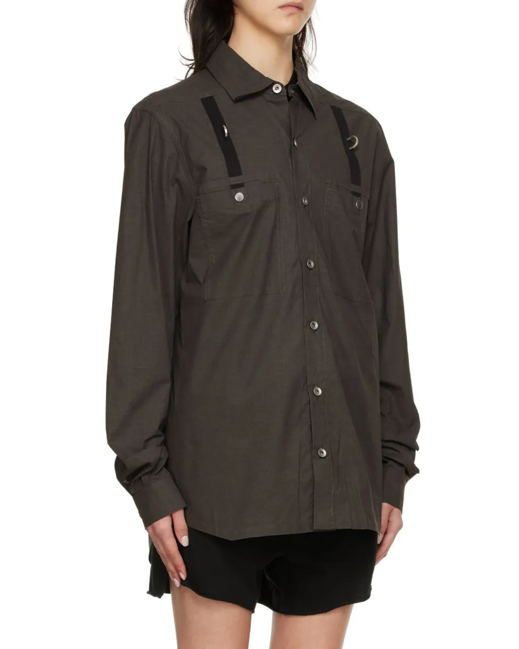 Tassel-Detail Button-Down Shirt