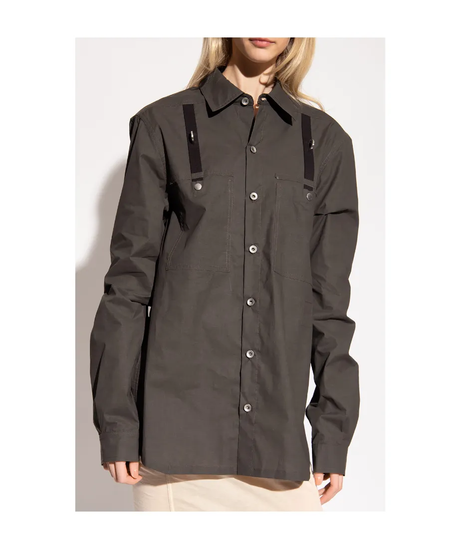 Tassel-Detail Button-Down Shirt