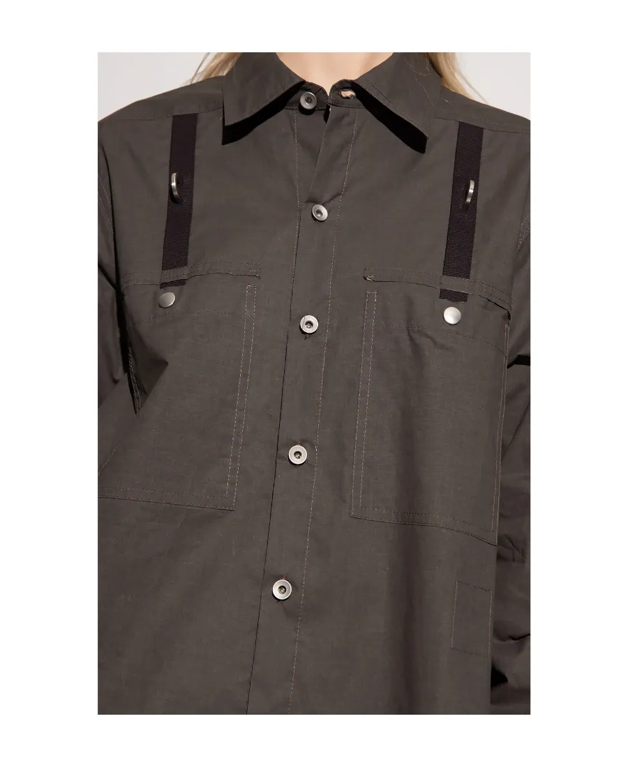 Tassel-Detail Button-Down Shirt