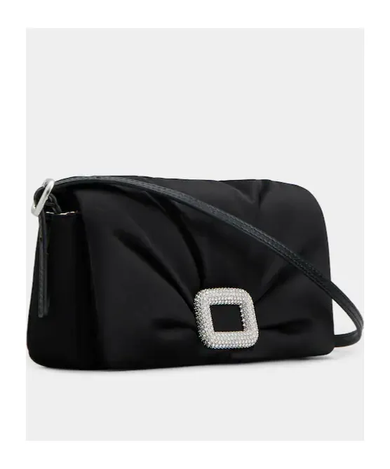 Viv' Choc Strass Phone Bag In Satin