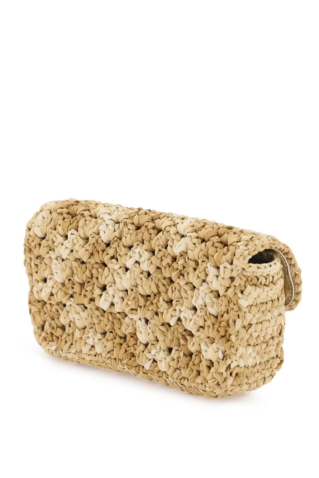 Interwoven Foldover Top Shoulder Bag