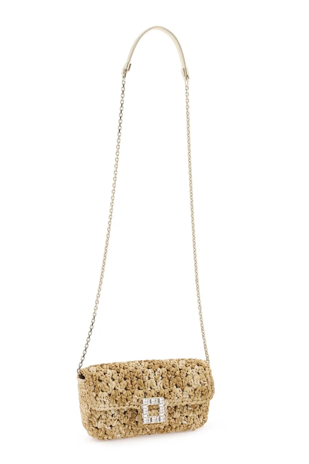Interwoven Foldover Top Shoulder Bag