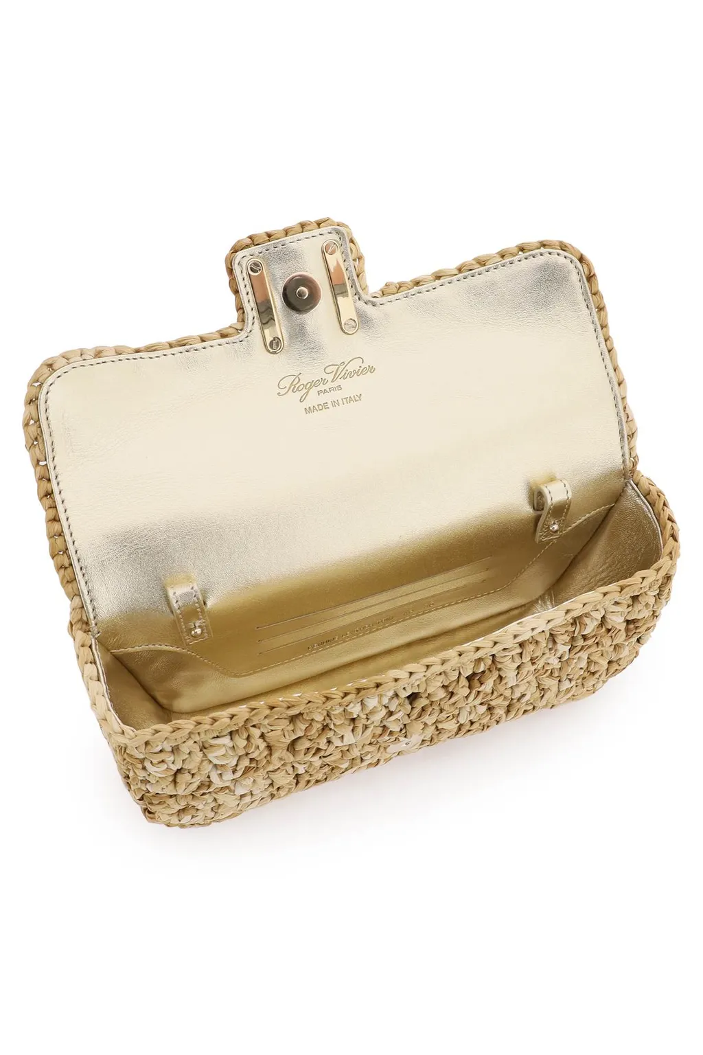 Interwoven Foldover Top Shoulder Bag