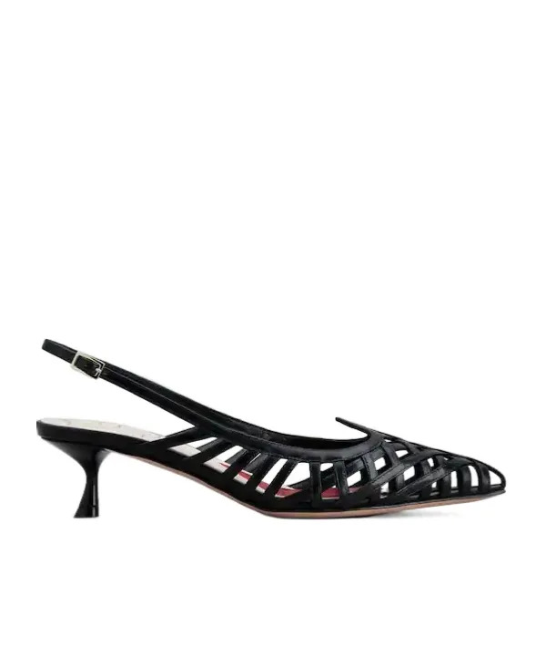 I Love Vivier Multistrap Slingback Pumps In Leather